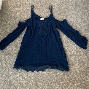 Blue off the shoulder top